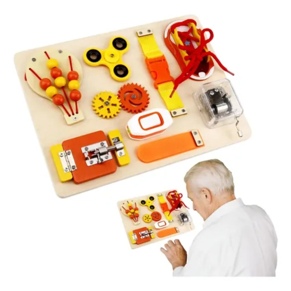 Kids Education Gift - 몬테소리 나무 재질의 비지보드 장난감, 유아