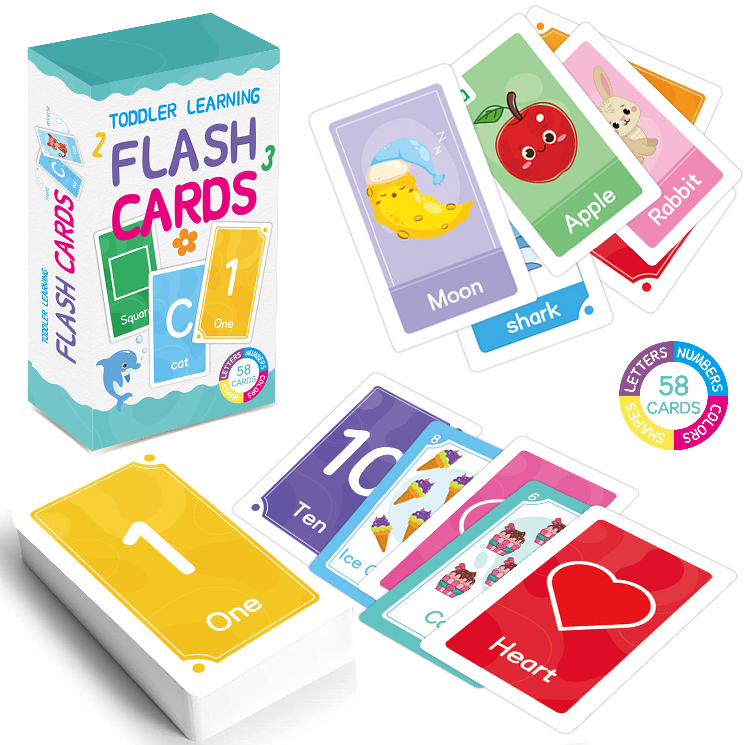 58 Pcs ABC 알파벳 플래시 카드 몬테소리 조기  - Kids Education Gift 리뷰 및 가격