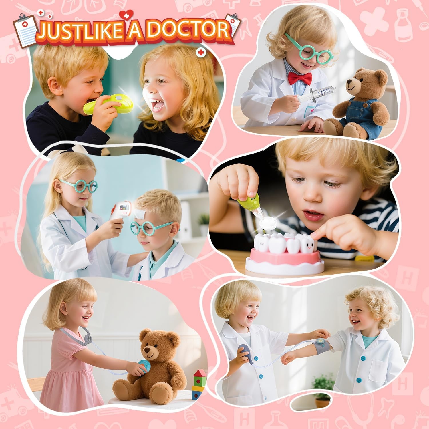 디럭스 어린이 의사 놀이 세트 의료용 카트 트롤리 심전 - Kids Doctor Education 리뷰 및 가격
