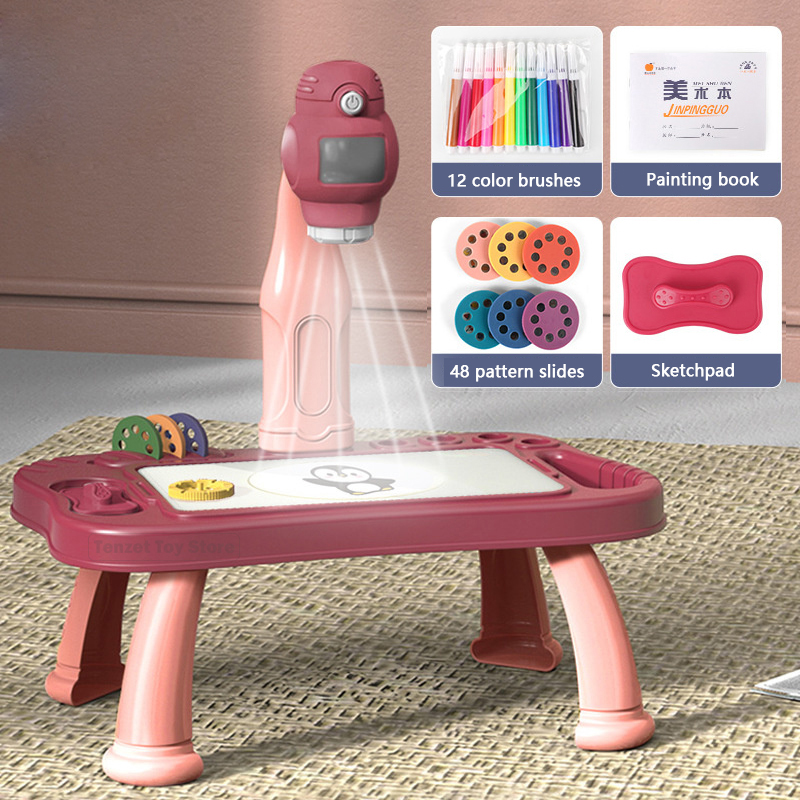 스마트 프로젝터 어린이 페인팅 테이블 세트 프로젝터,  - Kids Education Tablet 리뷰 및 가격