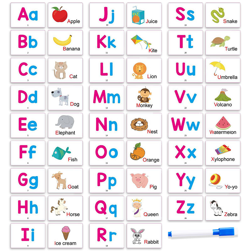 27개의 첫 단어 플래시 카드 알파벳 ABC 동물 카드 - Abc Kids Early Education 리뷰 및 가격