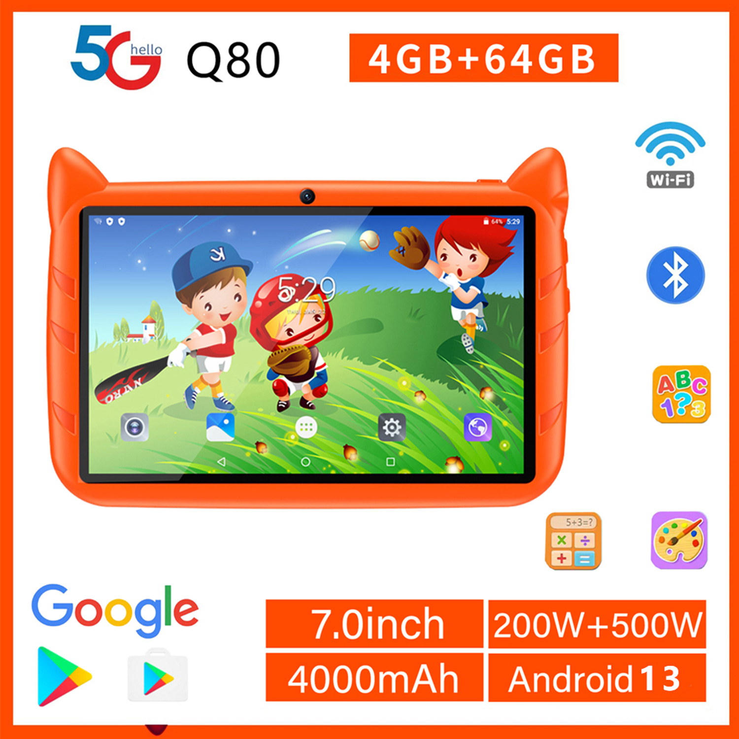 새로운 5G WiFi 키즈 태블릿 7 인치 쿼드 코어  - Kids Education Tablet 리뷰 및 가격